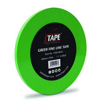 GPI STR.LINE TAPE 6MM X 55M GREEN - TSL6 